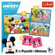 Trefl DISNEY Puzles komplekts Mikijs 30 gab + 48 gab + 24 memo