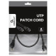 Gembird PATCH CABLE CAT6 UTP 0.25M/PP6U-0.25M/BK GEMBIRD