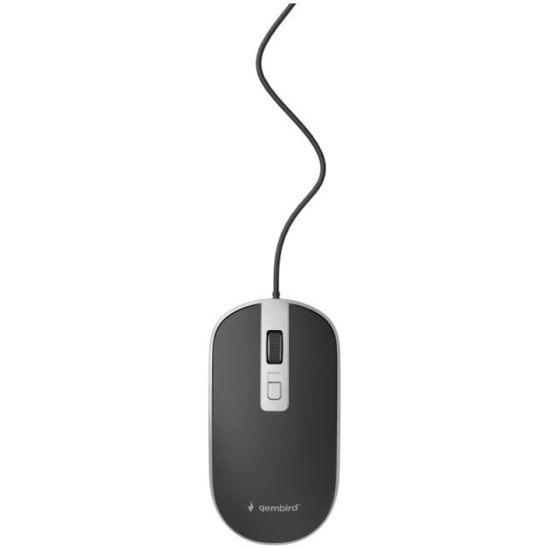 Gembird MOUSE USB OPTICAL BLACK/SILVER/MUS-4B-06-BS GEMBIRD
