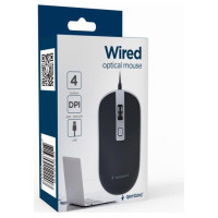 Gembird MOUSE USB OPTICAL BLACK/SILVER/MUS-4B-06-BS GEMBIRD