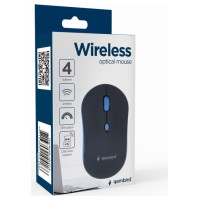 Gembird MOUSE USB OPTICAL WRL BLACK/BLUE MUSW-4B-03-B GEMBIRD