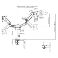 Gembird DISPLAY ACC MOUNTING ARM/17-32" MA-DA2P-01 GEMBIRD