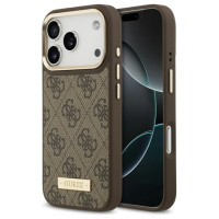 Guess 4G Logo Plate MagSafe case for iPhone 17 Pro - brown