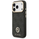 Guess 4G Strass Logo & Big Strap Metal Buttons MagSafe Case for iPhone 17 Pro - Black
