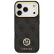 Guess 4G Strass Logo & Big Strap Metal Buttons MagSafe Case for iPhone 17 Pro - Black