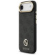 Guess 4G Strass Logo & Big Strap Metal Buttons MagSafe Case for iPhone Air - Black