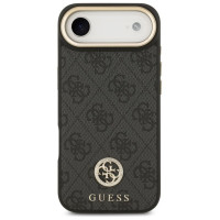 Guess 4G Strass Logo & Big Strap Metal Buttons MagSafe Case for iPhone Air - Black