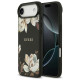Guess Grained Flowers Classic Logo MagSafe case for iPhone Air - black