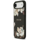 Guess Grained Flowers Classic Logo MagSafe case for iPhone Air - black