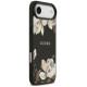 Guess Grained Flowers Classic Logo MagSafe case for iPhone Air - black