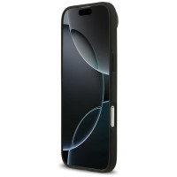 Guess Grained Flowers Classic Logo MagSafe case for iPhone Air - black