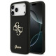 Guess Silicone Big 4G Script Case for iPhone 17 Pro Max - Black