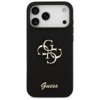 Guess Silicone Big 4G Script Case for iPhone 17 Pro Max - Black