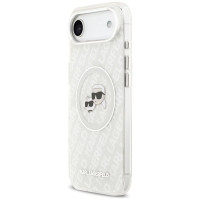 Karl Lagerfeld IML Glitter Karl&Choupette Heads Logo MagSafe Case for iPhone Air - Gray