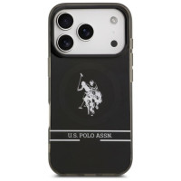 U.s. Polo Assn. US Polo DH and Bottom Stripe Logo MagSafe Case for iPhone 17 Pro - Black