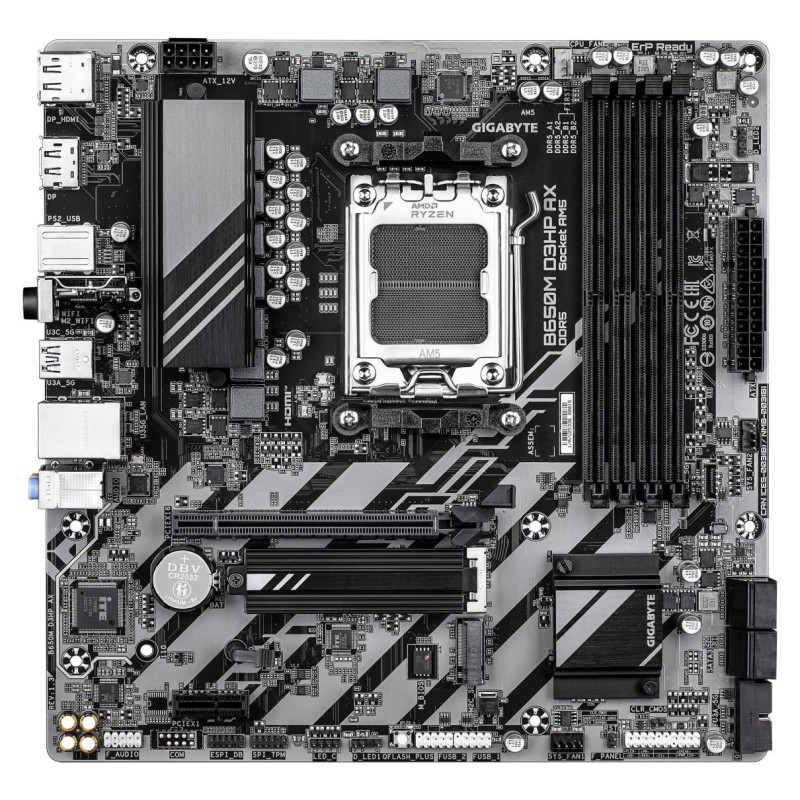 Gigabyte Mainboard|GIGABYTE|AMD B650|SAM5|Micro-ATX|Memory DDR5|Memory slots 4|B650MD3HPAX1.3