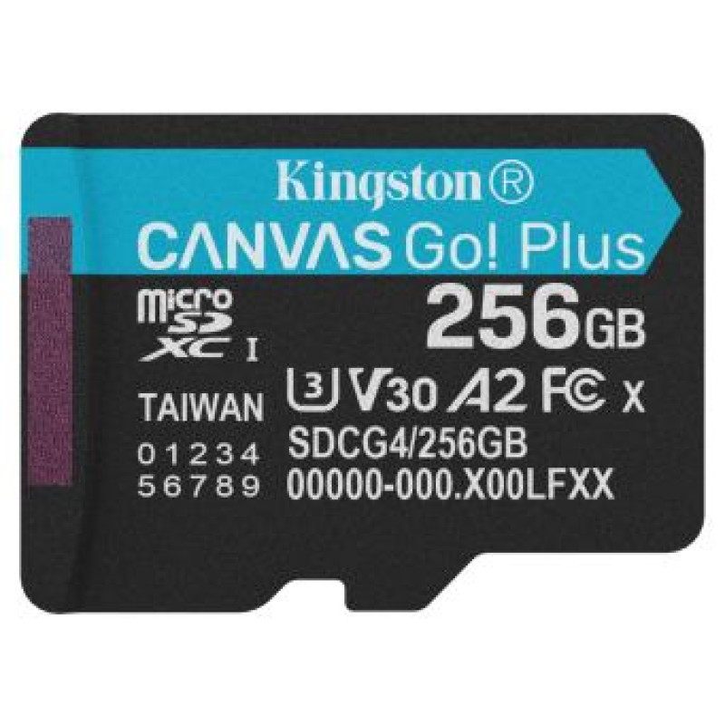 Kingston Atmiņas karte Kingston  Canvas Go Plus G4 MicroSDXC 256GB