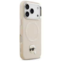 Karl Lagerfeld Karl Pin MagSafe Case for iPhone 17 Pro - Beige