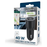 Gembird MOBILE CHARGER CAR USB 2PORT/TA-UC-C2PD40-CAR-01 GEMBIRD