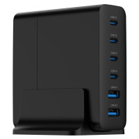 Gembird CHARGER USB UNIVERSAL 6P 75W/TA-UC-2A4C-PD75-01-BK GEMBIRD