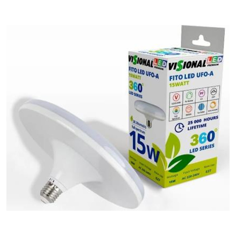 Visional Light Bulb|VISIONAL|Power consumption 15 Watts|4000 K|AC 220-240V|Beam angle 270 degrees|TL-A-15W