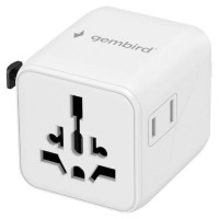 Gembird POWER ADAPTER TRAVEL/WHITE TPA-INT-01-W GEMBIRD