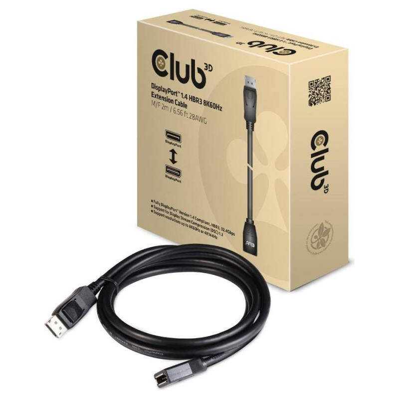 Club3D CABLE DP TO DP 2M/M/F CAC-1022 CLUB3D