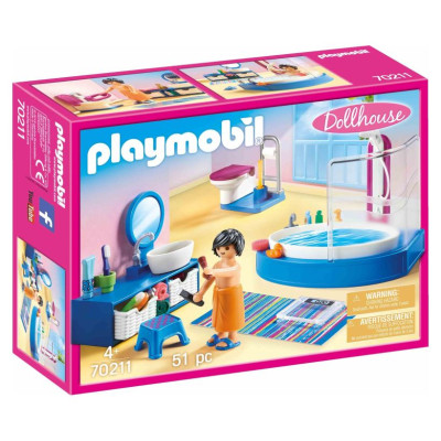 Playmobil DOLLHOUSE Vannasistaba ar vannu 70211