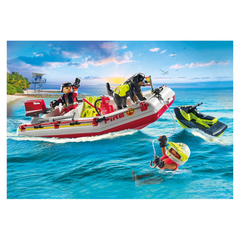 Playmobil ACTION HEROES Ātrgaitas laiva ar ūdens motociklu 71464