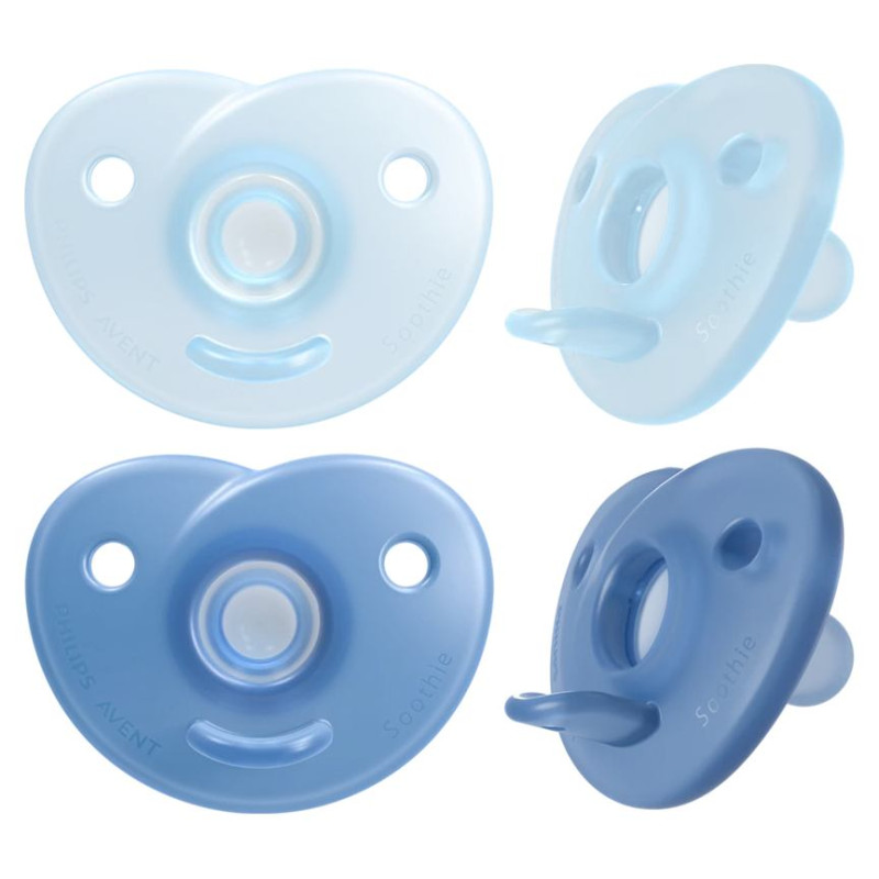 Philips Avent Soothie silikona māneklītis ar silikona vairogu, 0-6M, 2 gab. - SCF099/26