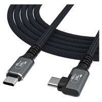Wozinsky WPS1-UY41S USB-C Thunderbolt 4 240W Angled Cable 1.5m 4K - Black