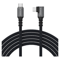 Wozinsky WPS1-UY41S USB-C Thunderbolt 4 240W Angled Cable 1.5m 4K - Black
