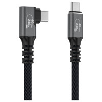Wozinsky WPS1-UY41S USB-C Thunderbolt 4 240W Angled Cable 1.5m 4K - Black