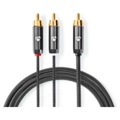 Nedis Kabelis Nedis 1x RCA - 2x RCA Subwoofer 3m
