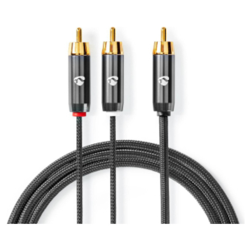 Nedis Kabelis Nedis 1x RCA - 2x RCA Subwoofer 3m