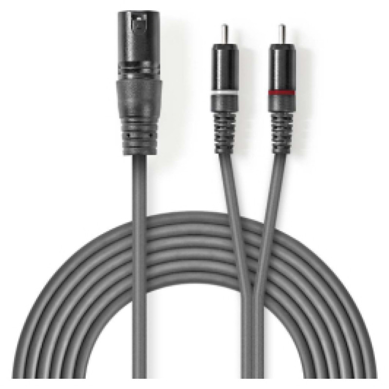 Nedis Kabelis Nedis XLR M - 2x RCA M 1.5m