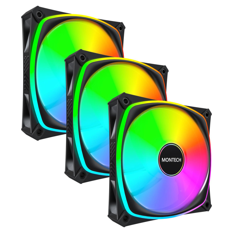Montech CASE FAN 120MM/RX120 PRO BLACK 3 IN 1 MONTECH