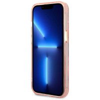 Guess Gold Outline Translucent MagSafe case for iPhone 13 - pink