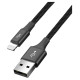 Baseus cable USB cable 4in1 Lightning / 2x USB Type C / micro USB in nylon braid 3.5A 1.2m black (CA1T4-B01)