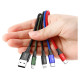 Baseus cable USB cable 4in1 Lightning / 2x USB Type C / micro USB in nylon braid 3.5A 1.2m black (CA1T4-B01)