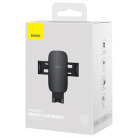 Baseus [RETURNED ITEM] Baseus Metal Age II gravitational car phone holder for ventilation grille black (SUJS000001)