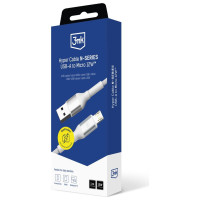 3Mk Protection 3mk Hyper Cable N-SERIES USB-A / MicroUSB 1m 5V/2.4A 12W / white
