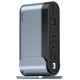 Baseus [RETURNED ITEM] Baseus multifunctional HUB 3x USB 3.2 Gen 1 / 2x USB 2.0 / 2x USB Type C / SD and micro SD card reader / AUX / 3x HDMI / RJ45 1Gbps Power Delivery 100W (EU / CN / UK plugs) gray (CAHUB-DG0G)