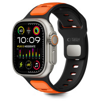 Tech-Protect IconBand Line Strap for Apple Watch 44 / 45 / 46 / 49 mm - Black and Orange