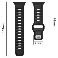 Tech-Protect IconBand Line Strap for Apple Watch 44 / 45 / 46 / 49 mm - Black and Orange