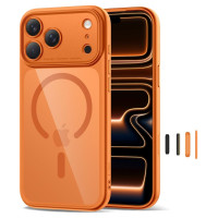 Tech-Protect Magpeak Magsafe CC Case for iPhone 17 Pro - Transparent Orange