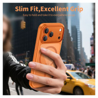 Tech-Protect Magpeak Magsafe CC Case for iPhone 17 Pro - Transparent Orange
