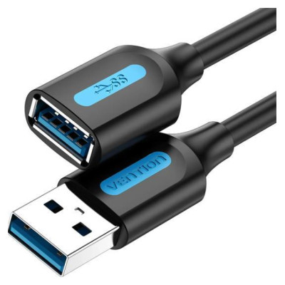 Vention CABLE USB3.0 MALE TO FEMALE/1M BLACK CBHBF VENTION