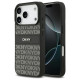 Dkny Repeat Texture Pattern with Tonal Stripe iPhone 17 Pro Case - Black