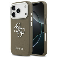 Guess Grained Big 4G Classic Logo Case for iPhone 17 Pro - Brown